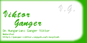 viktor ganger business card